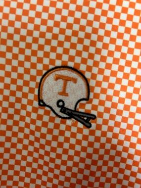 NWT Tennessee Volunteers Orange Check Athletic Polo golf shirt - Large